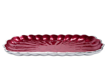 Peony 14" Rectangular Tray Pomegranate